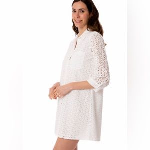 New Mc2 Saint Barth
Women's White Helena Long Shirt Dress or beach cover up